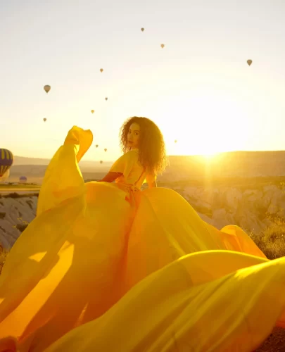 Yellow flying dress